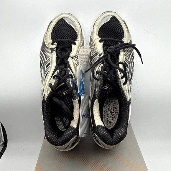 Asics Gel Kinetic Mens Running Shoes Size 10.5 NIB TN831‎ 9090 Black Onyx Gold